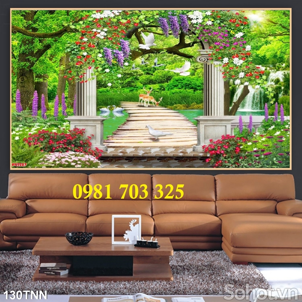 Tranh gạch 3D ốp tường phòng ngủ