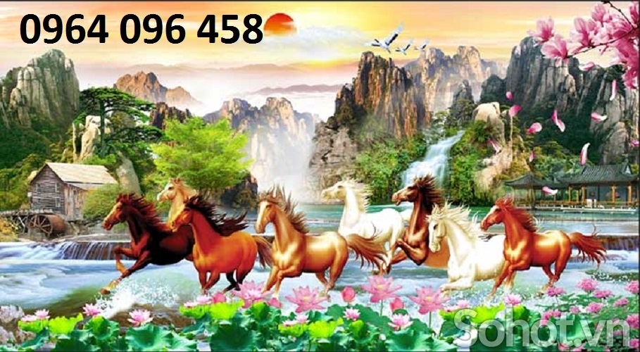 Tranh gạch mã đáo thành công 3d - BXC95