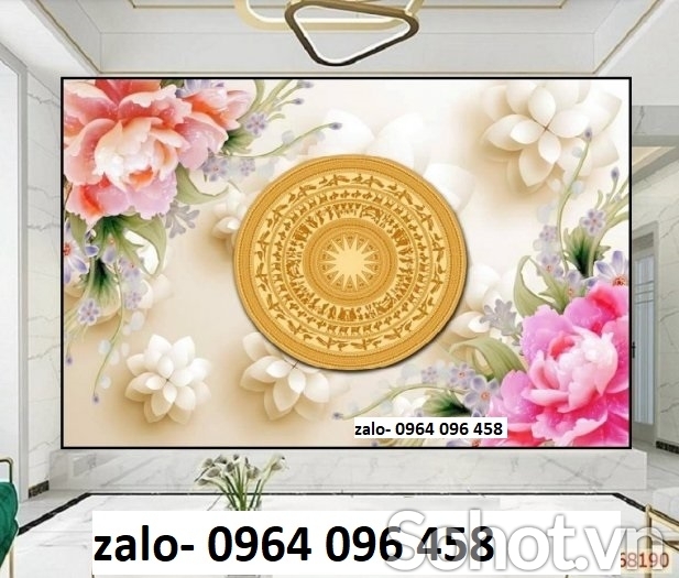 Tranh gạch 3d trống đồng - 23XDC