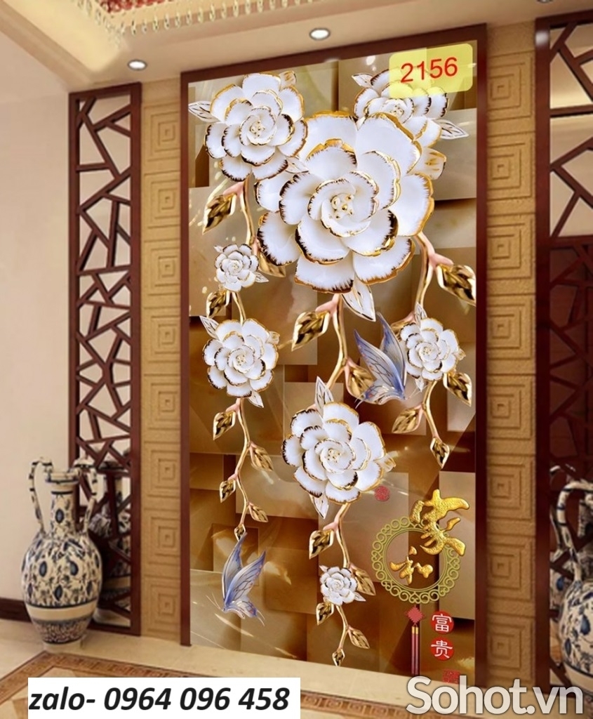 Tranh gạch 3d ốp tường cầu thang - QƯE53