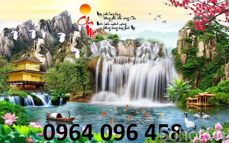Gạch tranh 3d phong cảnh phong thủy - SDG76