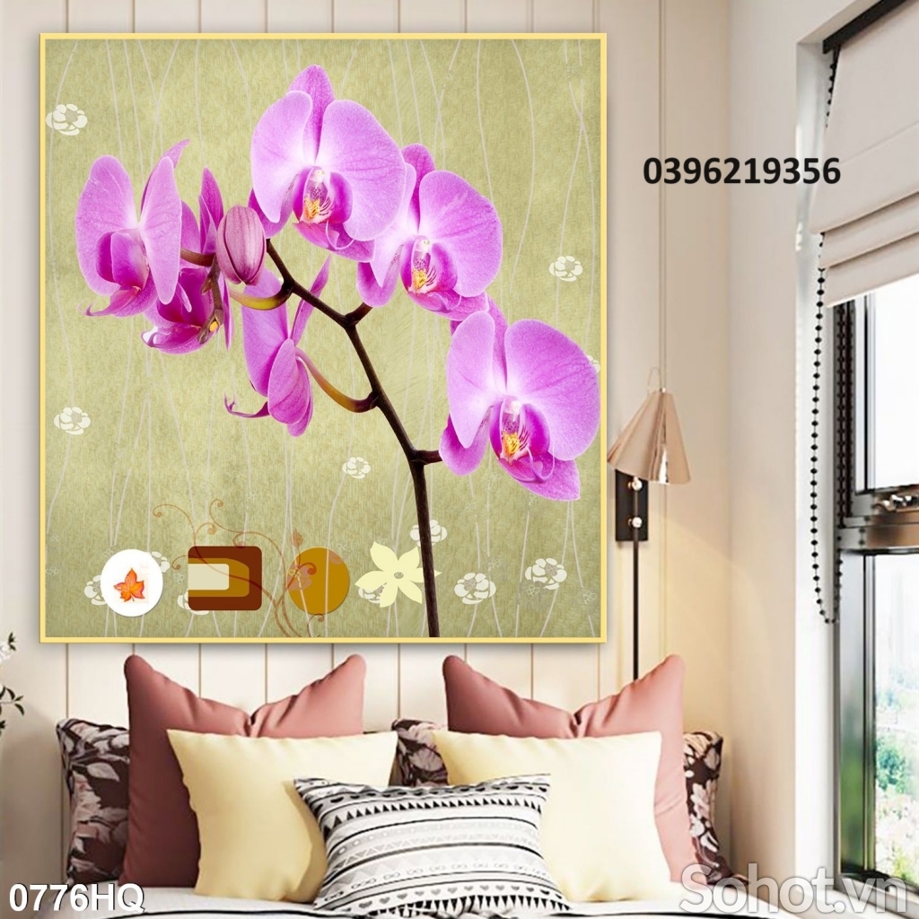 Tranh gạch men đẹp hoa 3D