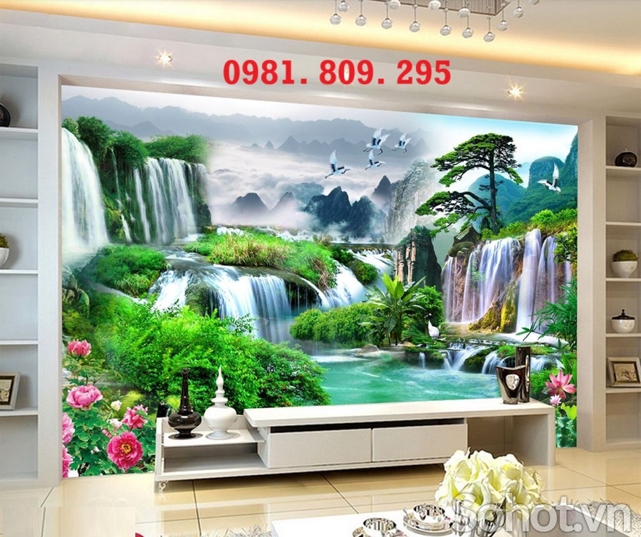 Tranh 3d sơn thủy hữu tình ,gạch tranh