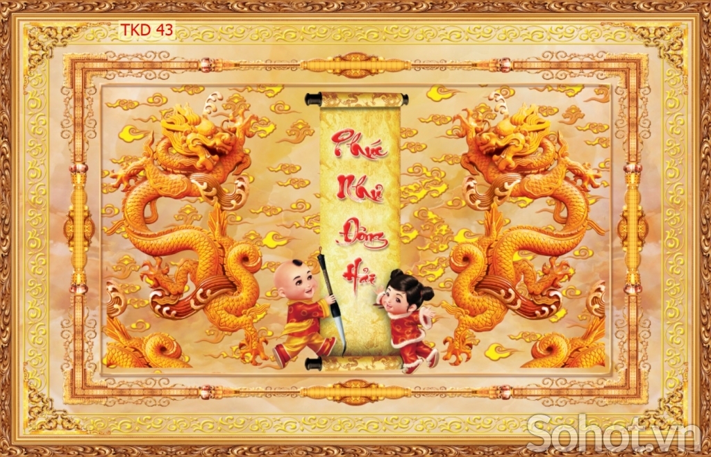 Tranh Đức Lưu Quang phòng thờ
