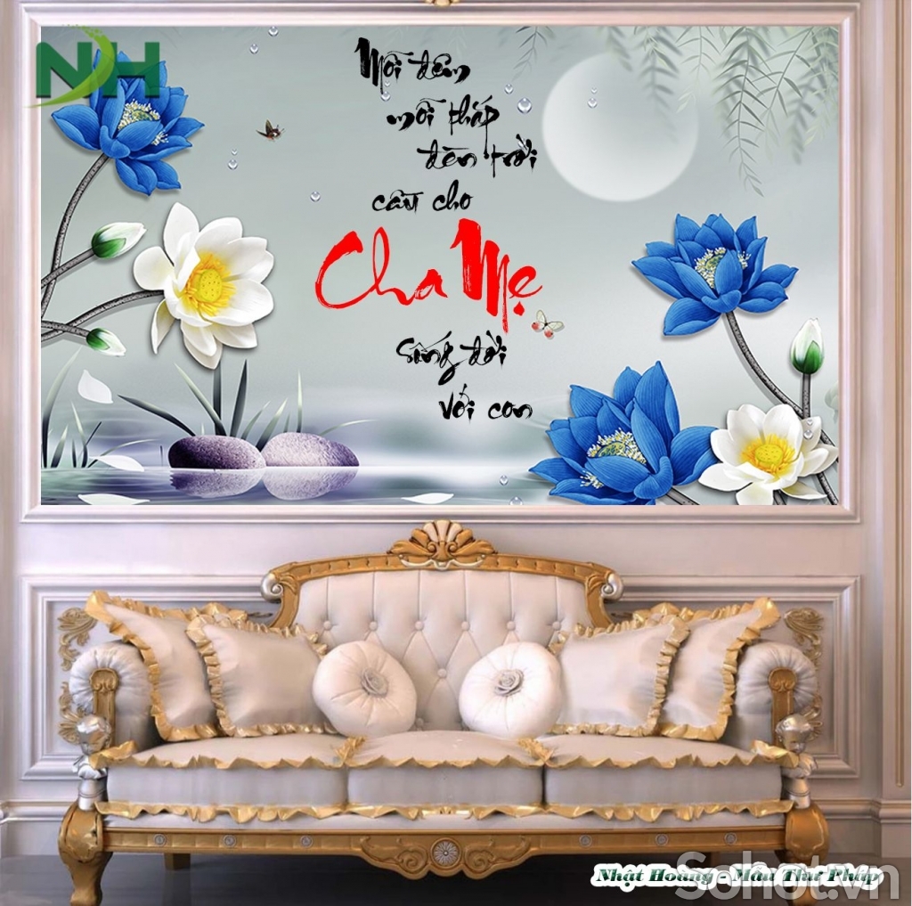 tranh gạch 3d cha mẹ - AG56