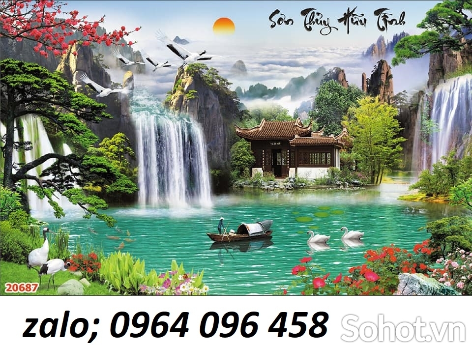 Tranh gạch men 3d phong cảnh - CVB83