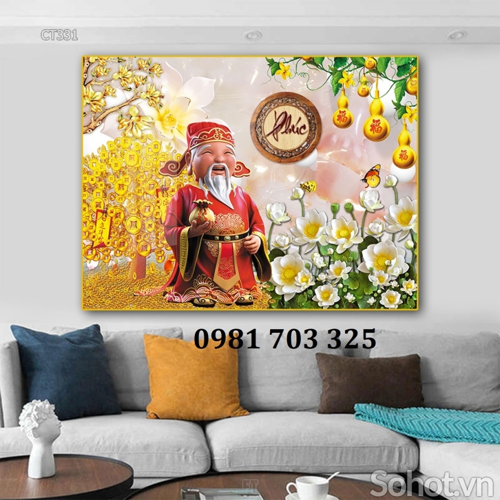 Tranh gạch phật di lặc đẹp
