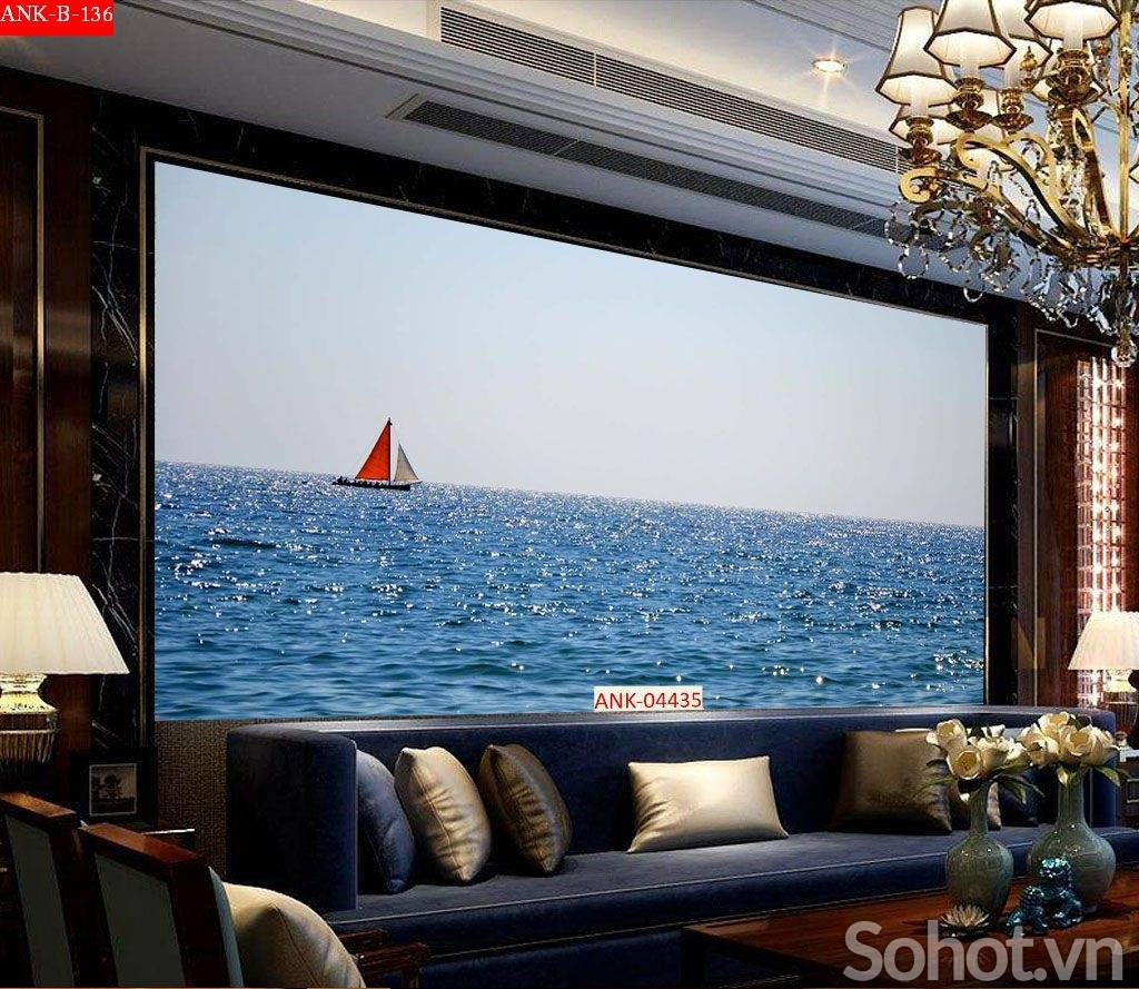 Tranh gạch 3d bờ biển cây dừa 655XP