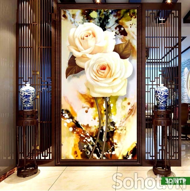 Tranh gạch 3d ốp tường cầu thang - 488CV