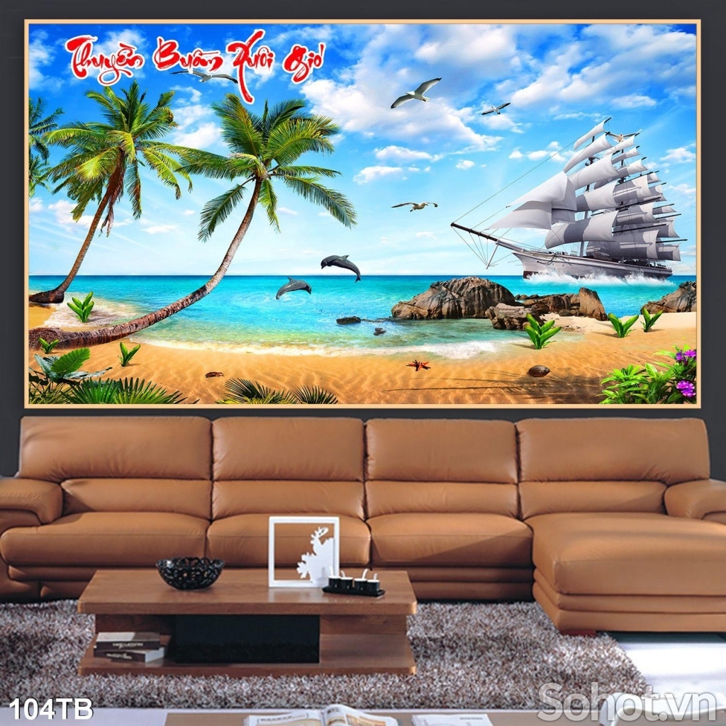 Gạch tranh- Tranh thuận buồm xuôi gió