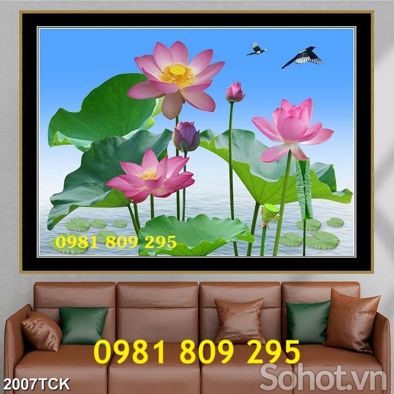 Tranh gạch ,gạch ốp tường hoa sen HD1888