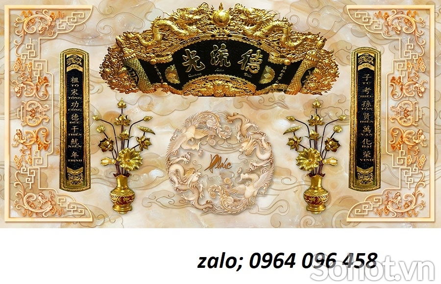 Gạch tranh 3d ốp tường phòng thờ - KCX21