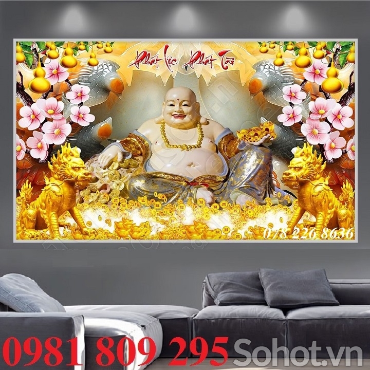 Tranh 3d thần tài- gạch tranh 3d