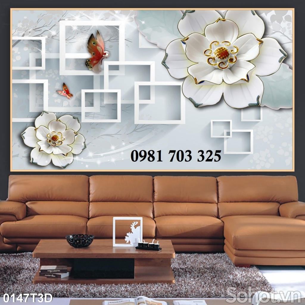Tranh gạch hoa 3D ốp tường