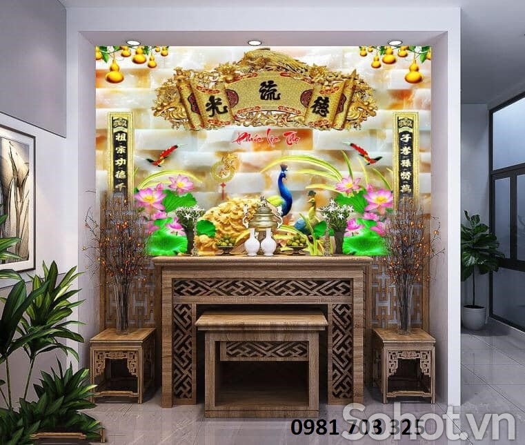 Tranh ốp tường phòng thờ-tranh gạch men - Hà Nội - SoHot.vn