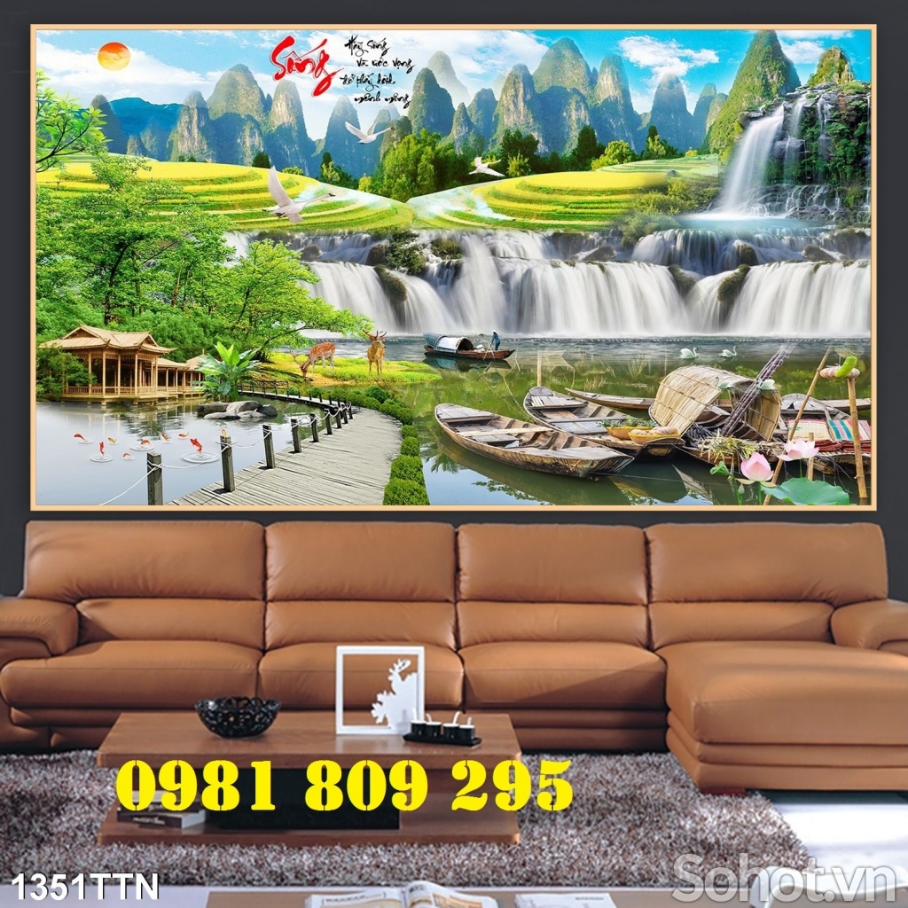Gạch tranh trang trí ruộng bậc thang
