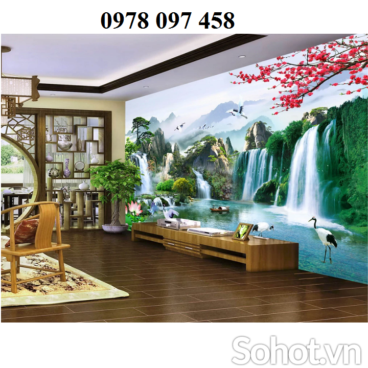 Tranh gạch trang trí phòng khách