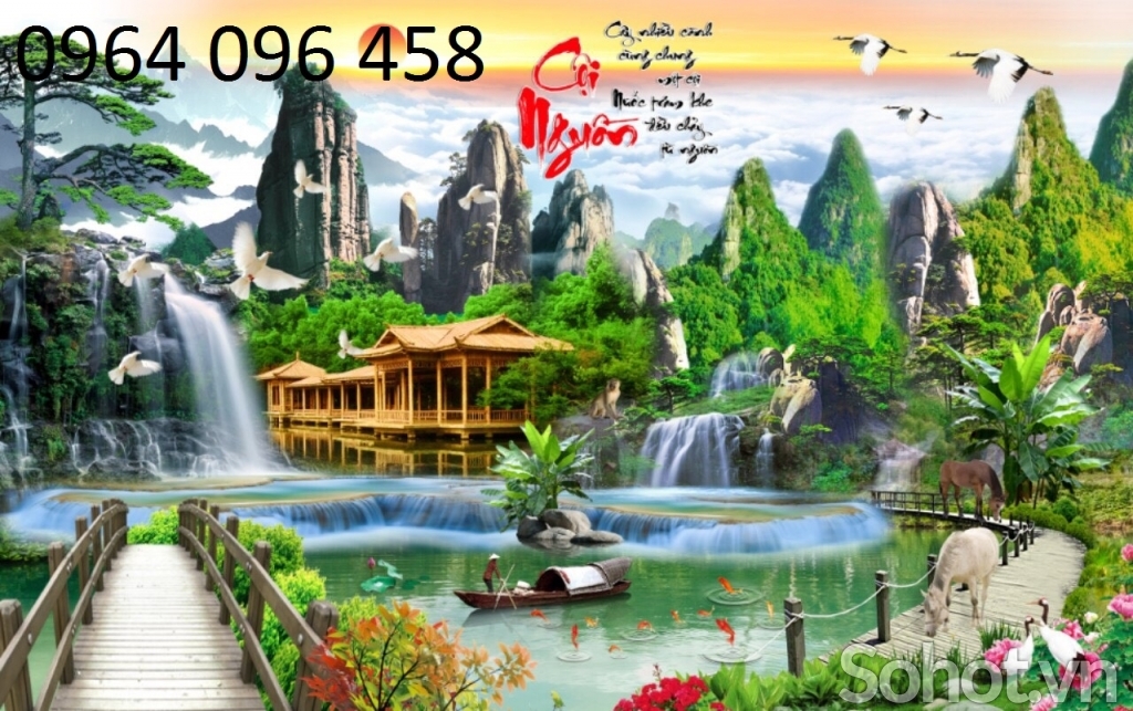 tranh gạch 3d bóng kính - KF65