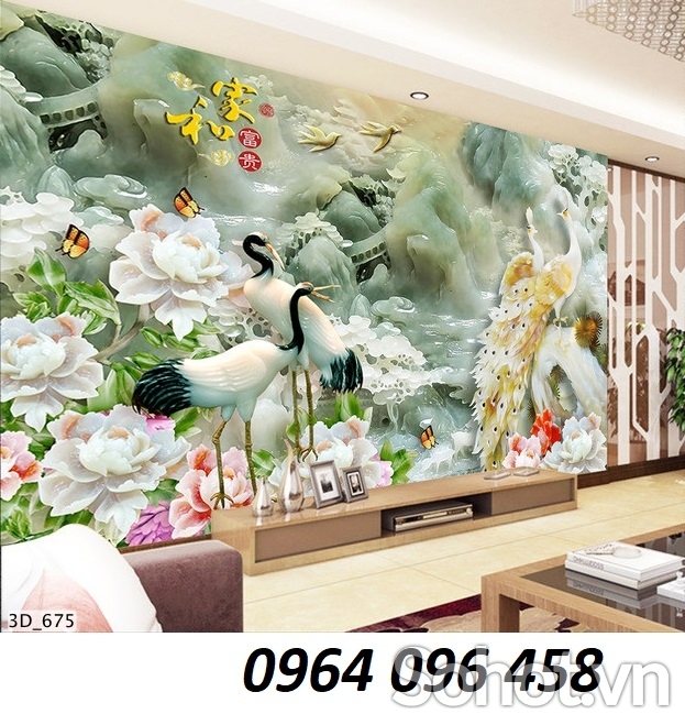 Tranh gạch men 3d trang trí hoa ngọc - FCBB76