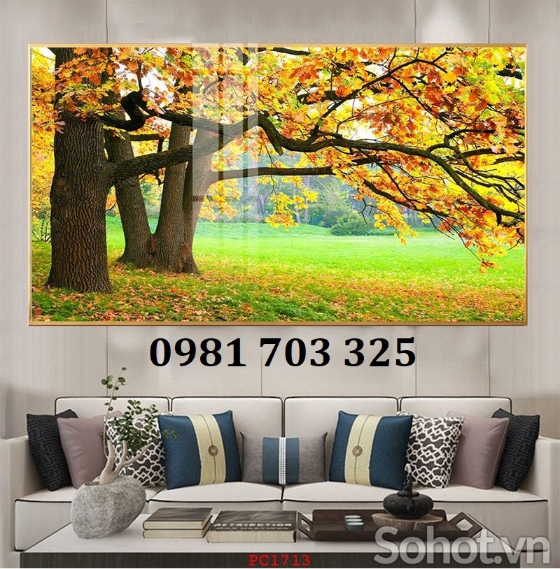 Tranh gạch mùa thu đẹp