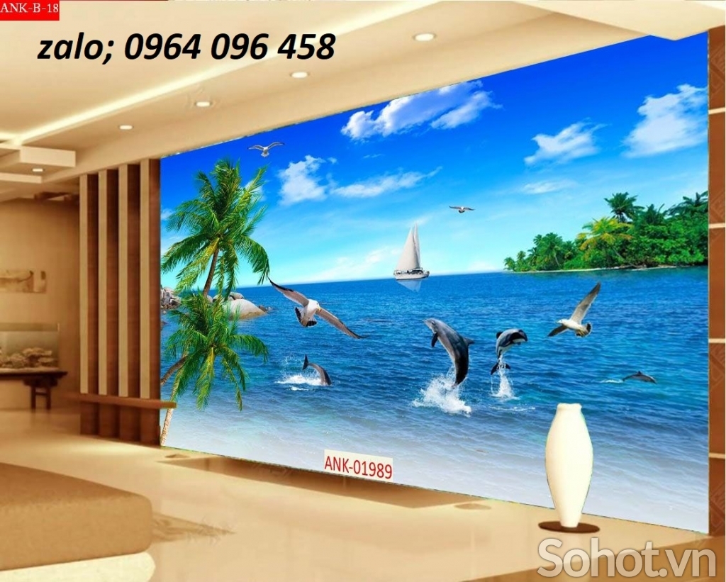 Tranh gạch 3d phong cảnh biển - DS2