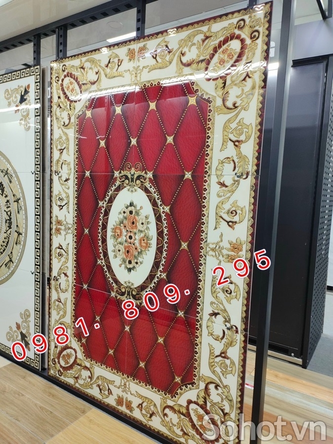 Gạch thảm , thảm lát nền hoa đỏ đẹp nhất