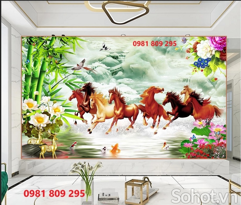 Tranh gạch ốp mã đáo thanh công Hn 9302