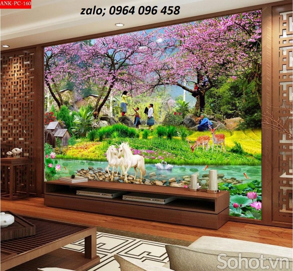 Tranh gạch men 3d trang trí phòng khách - 844XC
