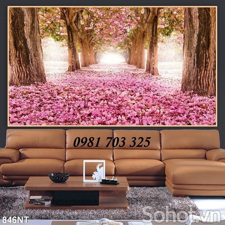 Tranh gạch vườn hoa 3D trang trí