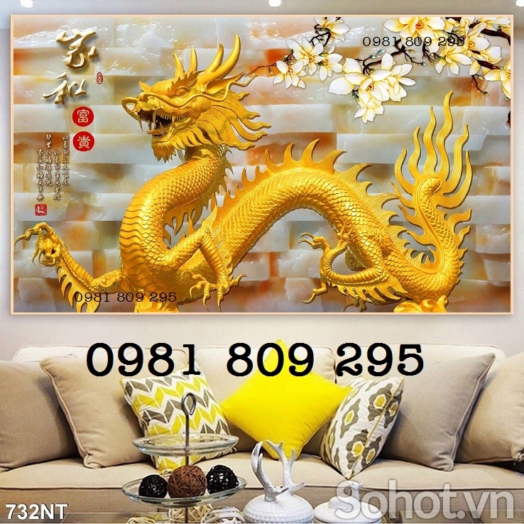 Gạch tranh rồng phụng JH654