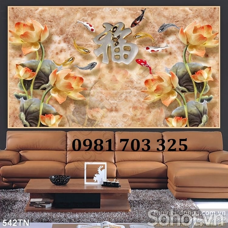 Gạch tranh 3d đẹp tùng hạc