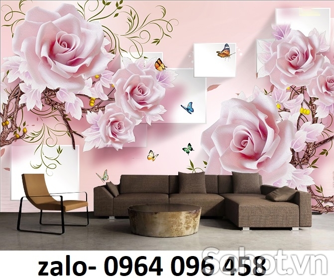 Tranh gạch 3d trang trí hoa ngọc - ETY76