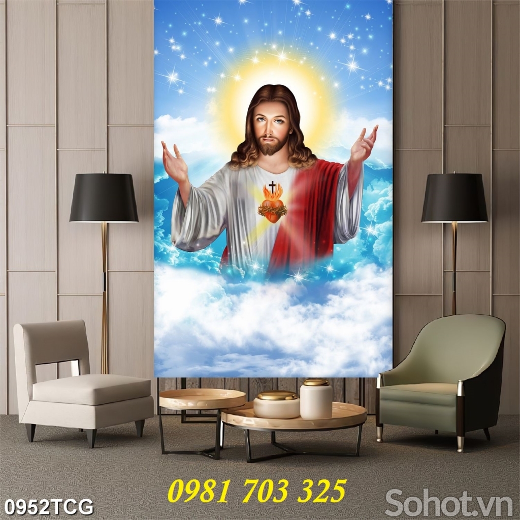 gạch 3D công giáo- tranh gạch men ốp tường