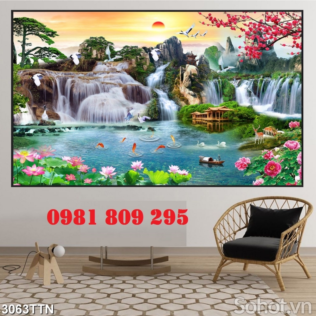 Tranh gạch 3d phong cảnh