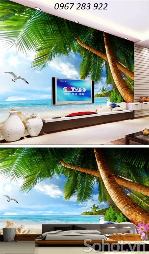 Tranh trang trí tường gạch men phủ UV