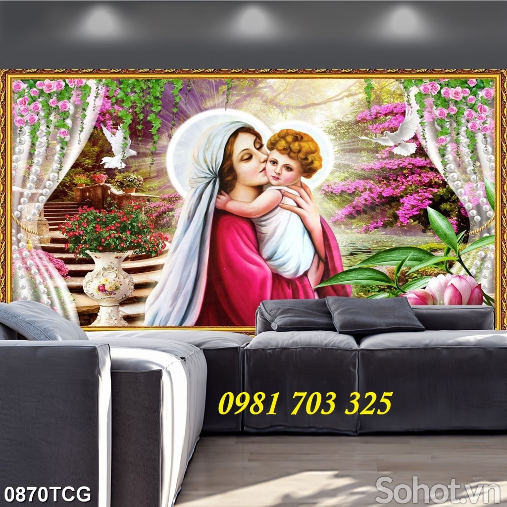 gạch 3D công giáo- tranh gạch men ốp tường