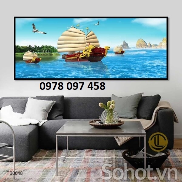 Tranh 3D - thuận buồm xuôi gió
