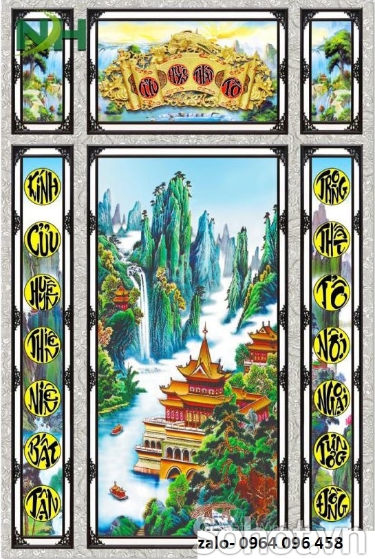 Tranh gạch 3d cửu huyền thất tổ - GHJ67