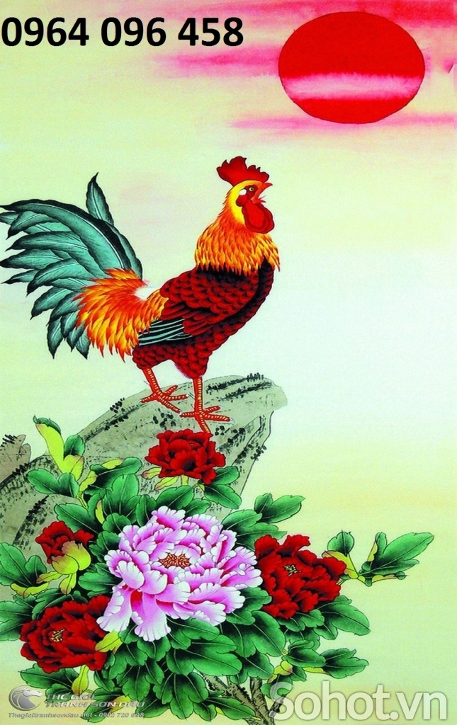Tranh gạch 3d tranh con gà - XC33