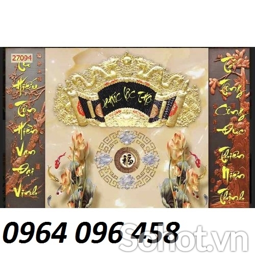 Tranh gạch 3d ốp tường phòng thờ - CBN78