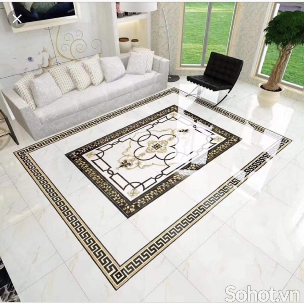gạch thảm - thảm gạch 3d phòng khách - THG4