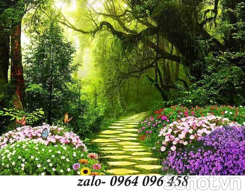 Tranh gạch 3d rừng cây - gạch tranh 3d rừng cây - DSAX33