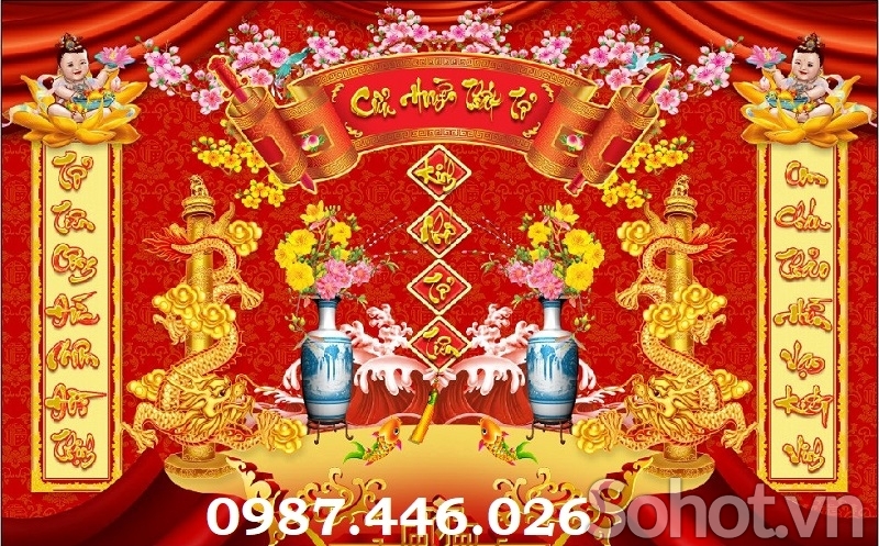Tranh gạch phòng thờ HP7272
