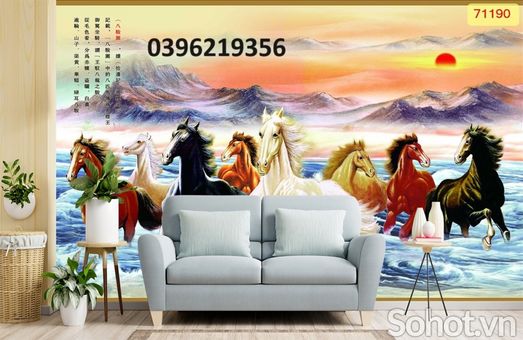 Tranh gạch ngựa mã đáo đẹp