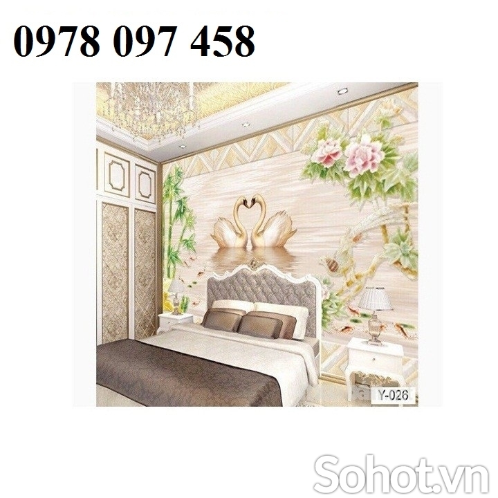 Gạch tranh 3D phòng ngủ