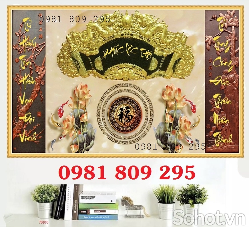 Gạch 3d ốp tường phòng thờ