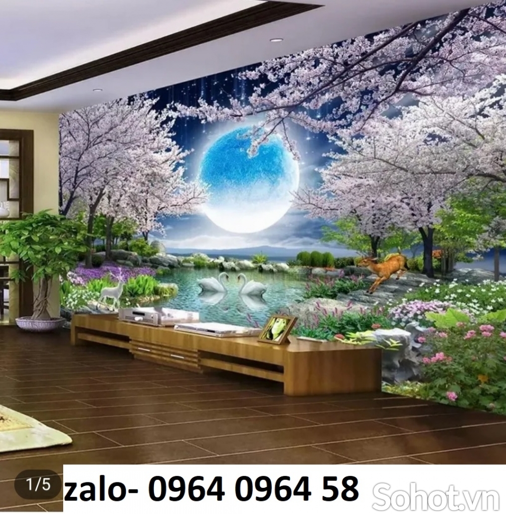 Tranh gạch 3d phong cảnh đồng quê sông núi - NXC43