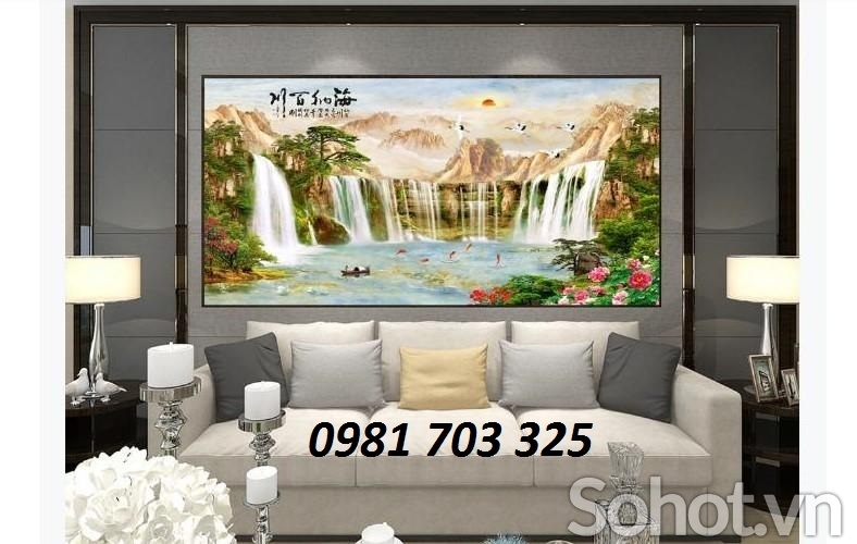 Gạch tranh 3D phong cảnh ốp tường