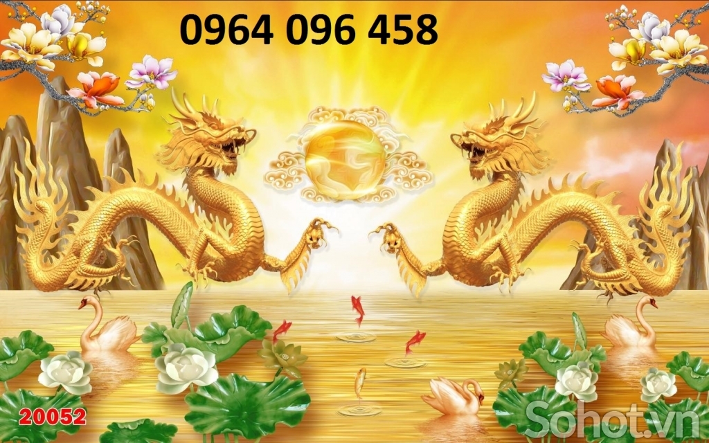 tranh gạch 3d rông bay - 45CB