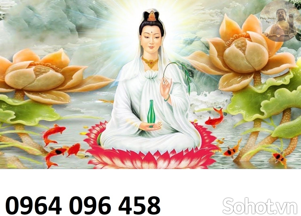 Tranh gạch 3d ốp tường phật quan âm - SCX43